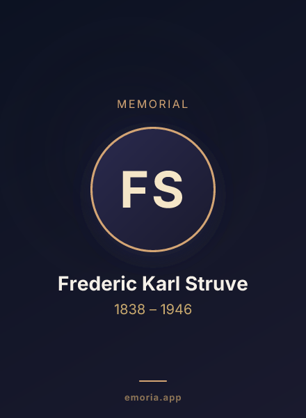 Memorial portrait of Frederic Karl Struve