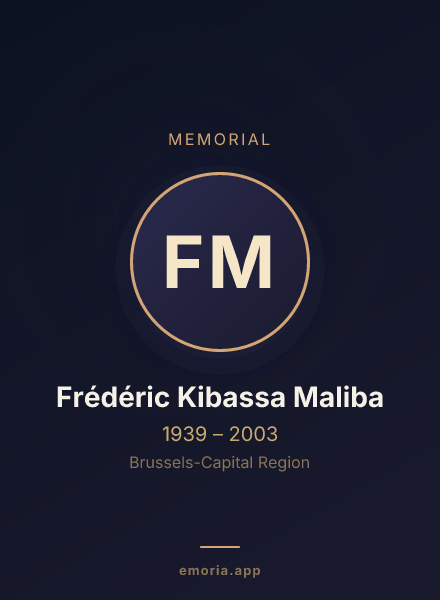 Memorial portrait of Frédéric Kibassa Maliba