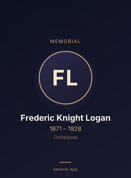 Memorial portrait of Frederic Knight Logan