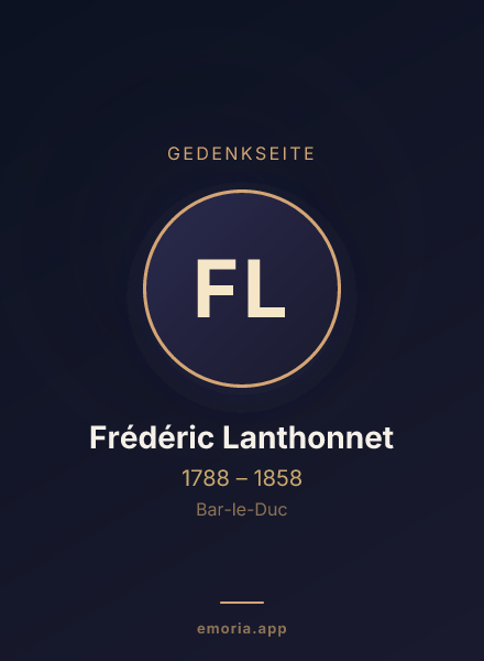 Gedenkportrait von Frédéric Lanthonnet