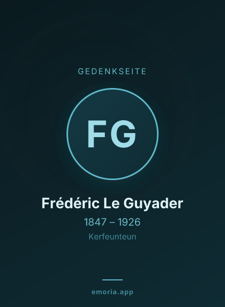 Gedenkportrait von Frédéric Le Guyader