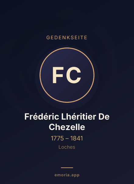 Gedenkportrait von Frédéric Lhéritier De Chezelle
