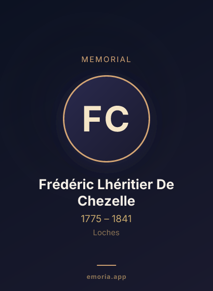 Memorial portrait of Frédéric Lhéritier De Chezelle