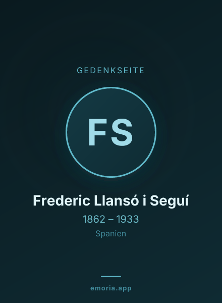 Gedenkportrait von Frederic Llansó i Seguí