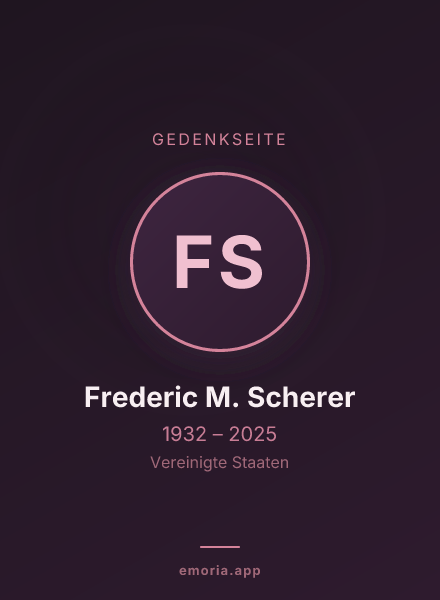 Gedenkportrait von Frederic M. Scherer