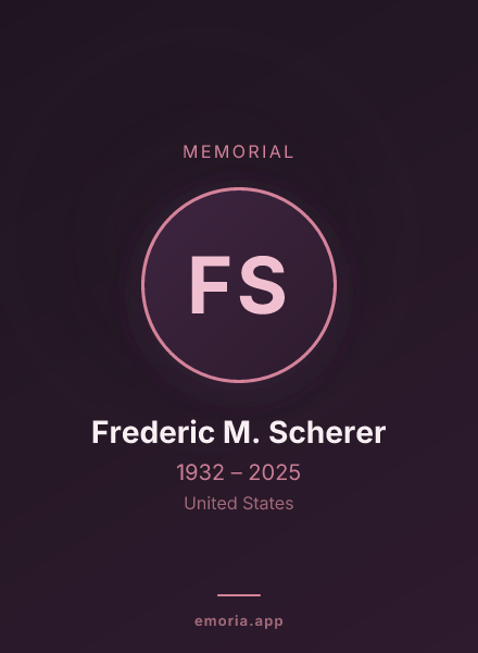 Memorial portrait of Frederic M. Scherer