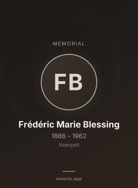 Memorial portrait of Frédéric Marie Blessing