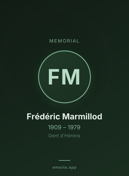 Memorial portrait of Frédéric Marmillod