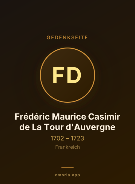 Gedenkportrait von Frédéric Maurice Casimir de La Tour d'Auvergne