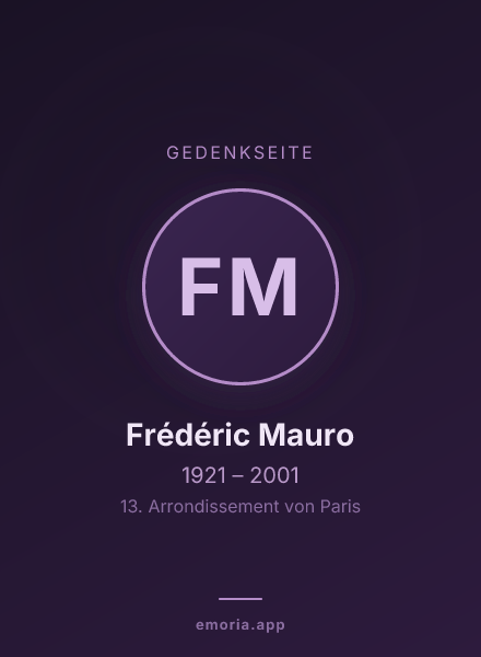 Gedenkportrait von Frédéric Mauro