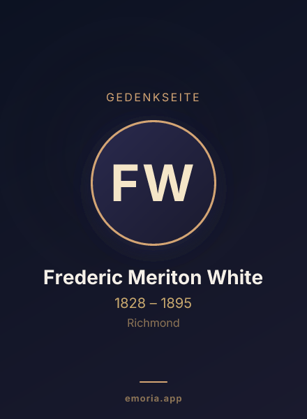 Gedenkportrait von Frederic Meriton White