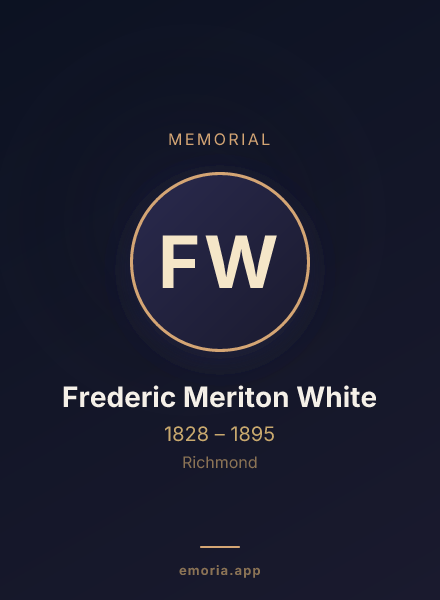 Memorial portrait of Frederic Meriton White