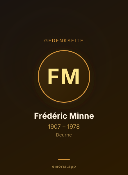 Gedenkportrait von Frédéric Minne