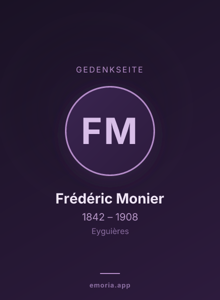 Gedenkportrait von Frédéric Monier