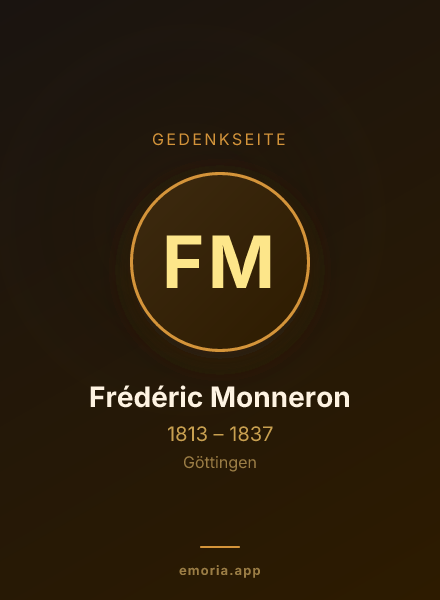 Gedenkportrait von Frédéric Monneron