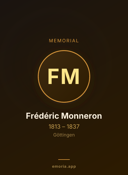 Memorial portrait of Frédéric Monneron