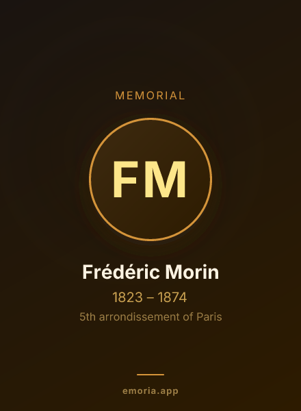 Memorial portrait of Frédéric Morin