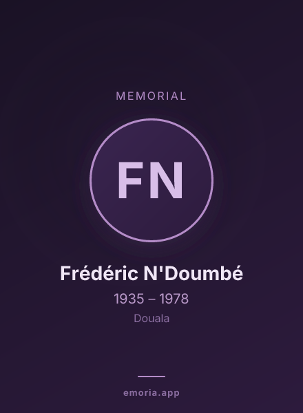 Memorial portrait of Frédéric N'Doumbé
