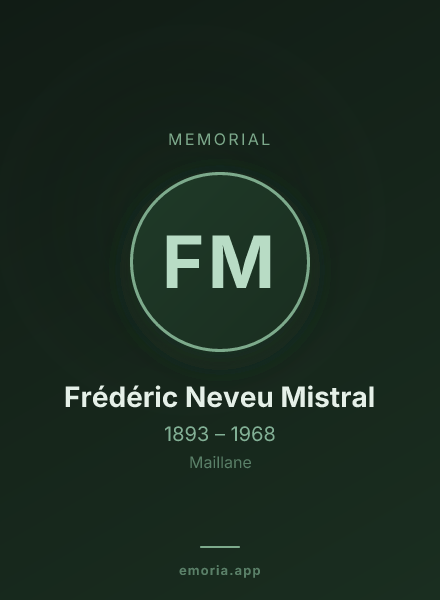 Memorial portrait of Frédéric Neveu Mistral