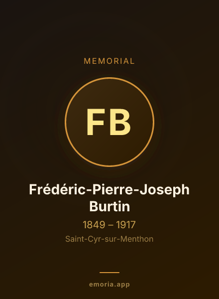 Memorial portrait of Frédéric-Pierre-Joseph Burtin