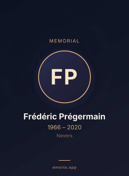 Memorial portrait of Frédéric Prégermain