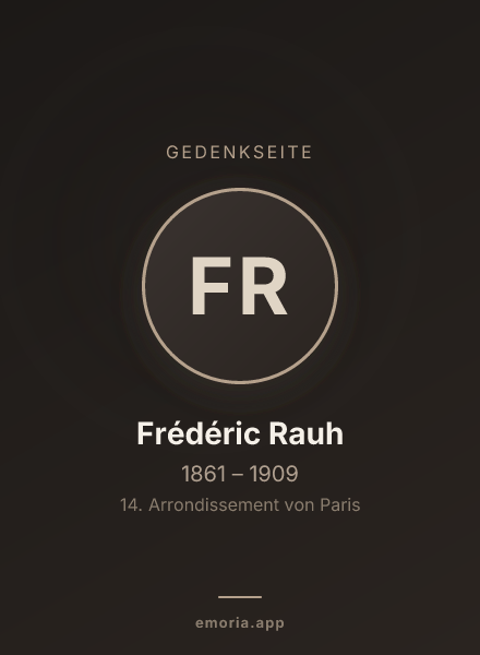 Gedenkportrait von Frédéric Rauh