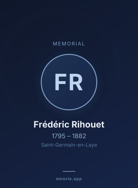 Memorial portrait of Frédéric Rihouet