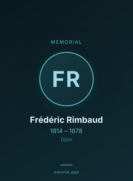 Memorial portrait of Frédéric Rimbaud