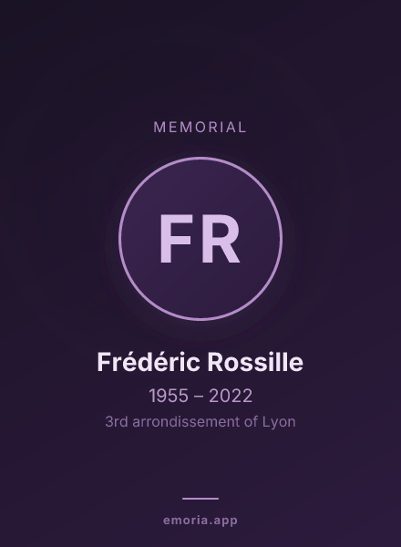 Memorial portrait of Frédéric Rossille