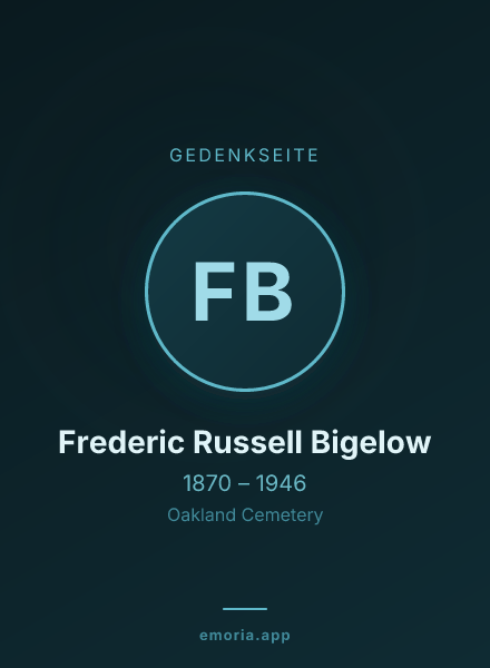 Gedenkportrait von Frederic Russell Bigelow