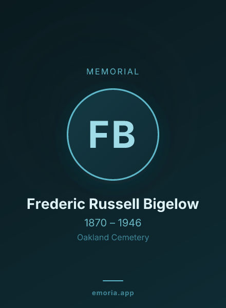 Memorial portrait of Frederic Russell Bigelow