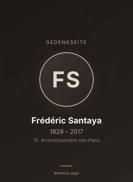 Gedenkportrait von Frédéric Santaya