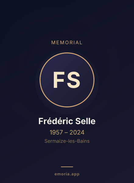 Memorial portrait of Frédéric Selle