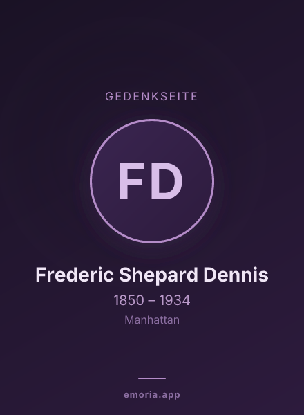 Gedenkportrait von Frederic Shepard Dennis