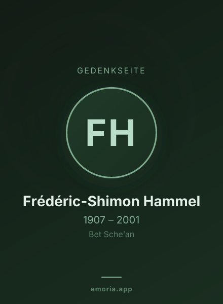 Gedenkportrait von Frédéric-Shimon Hammel