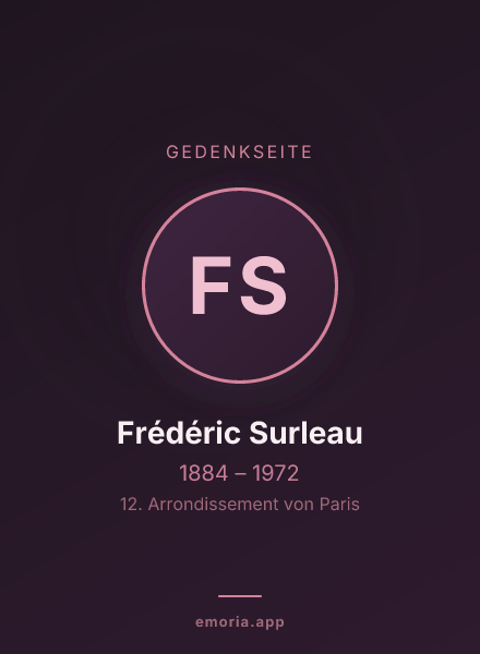 Gedenkportrait von Frédéric Surleau