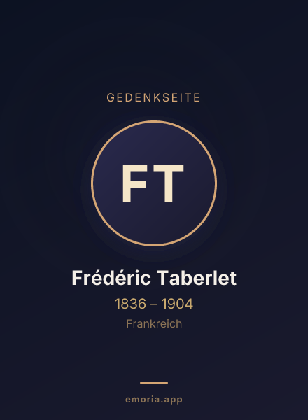 Gedenkportrait von Frédéric Taberlet
