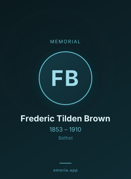 Memorial portrait of Frederic Tilden Brown