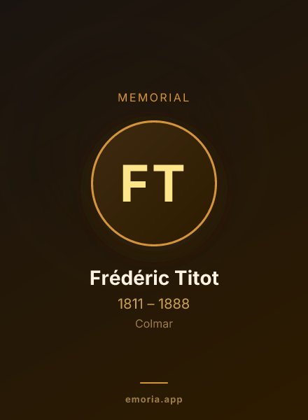 Memorial portrait of Frédéric Titot