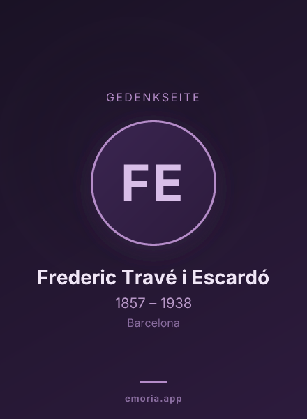 Gedenkportrait von Frederic Travé i Escardó