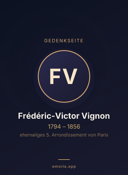 Gedenkportrait von Frédéric-Victor Vignon
