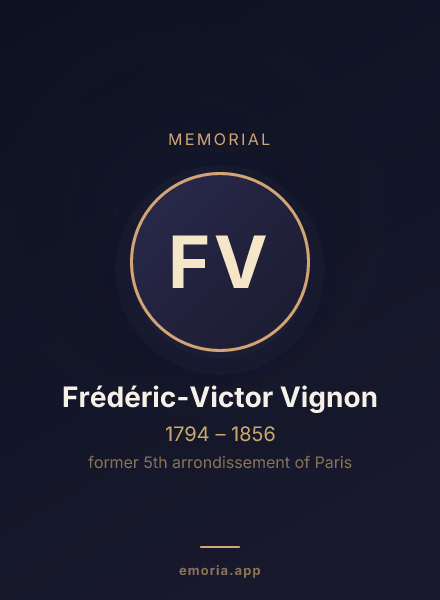 Memorial portrait of Frédéric-Victor Vignon