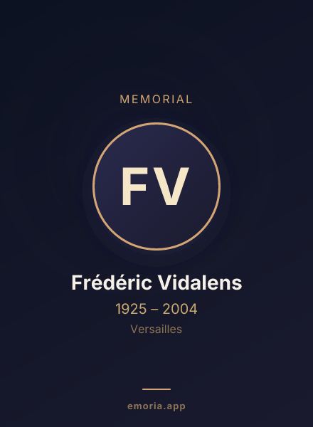 Memorial portrait of Frédéric Vidalens