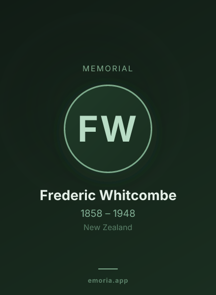 Memorial portrait of Frederic Whitcombe