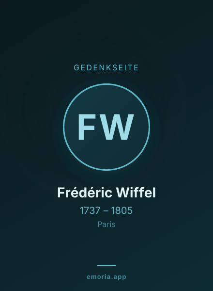 Gedenkportrait von Frédéric Wiffel