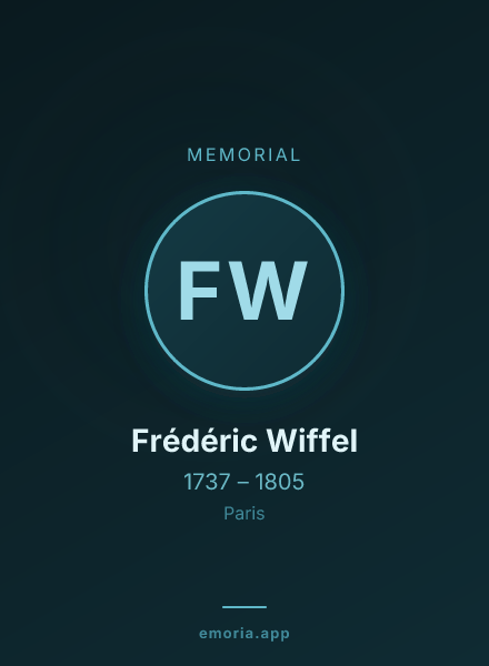 Memorial portrait of Frédéric Wiffel