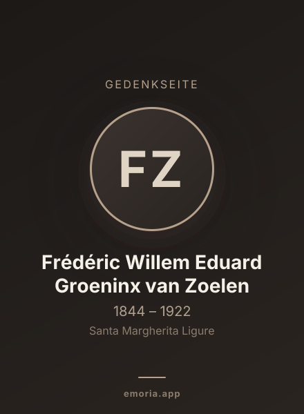 Gedenkportrait von Frédéric Willem Eduard Groeninx van Zoelen