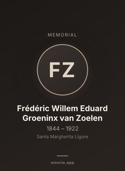 Memorial portrait of Frédéric Willem Eduard Groeninx van Zoelen