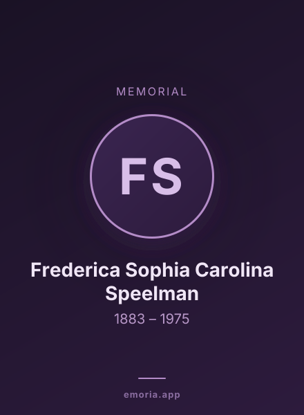 Memorial portrait of Frederica Sophia Carolina Speelman