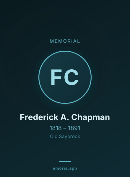 Memorial portrait of Frederick A. Chapman